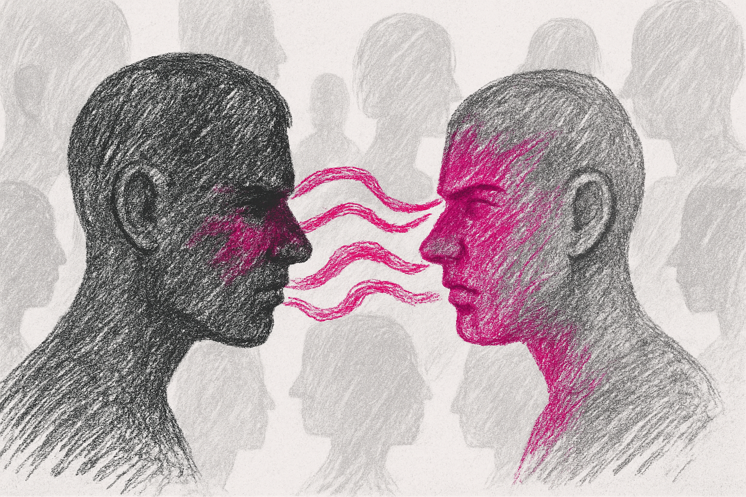 Bild, das zwei Personen zeigt, zwischen denen ein Konflikt besteht.